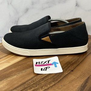 Olukai Pehuea Navy Classic Slip-On‎ Breezy Leather Casual Sneakers Womens 11